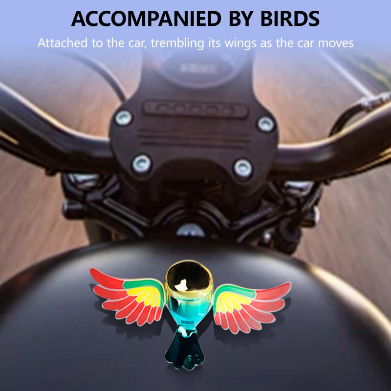 Nicerice Bionic Flying Bird, Funny and Cute Car Decoration, Wings Swing with Wind, Suitable for Car, Motorcycle Mirrors and Helmets (Blue) - Image 5