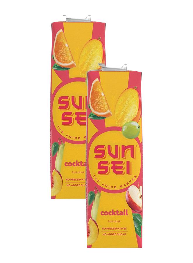 SunSei Fruit Cocktail Juice, No Added Sugar, No Preservatives 1 Litre. Bundle
