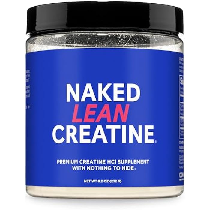 Nakd NAKED Lean Creatine HCl Powder, 100 Servings - Con-Cret Creatine Hydrochloride with Organic Prickly Pear Extract, Electrolytes - Muscle Growth, Strength & Cognitive Support - Unflavored - Image 1