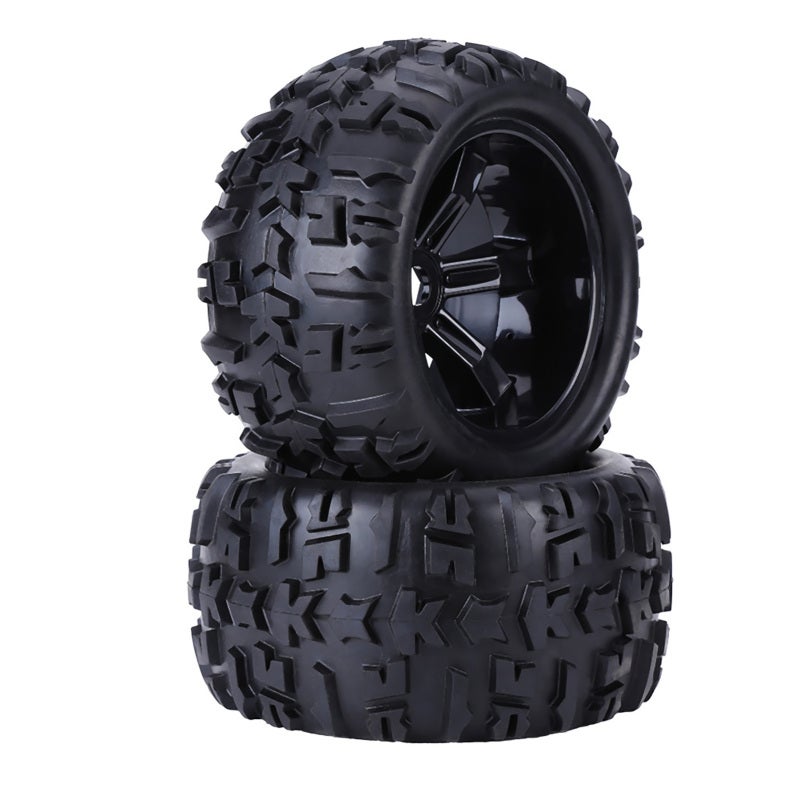 1/8 Scale RC Truck Tires: High Durable Abrasion-Resistant Material, Anti-Skid Surface for Strong Grip, RC Car Wheels Set for Off-Road Hobby Grade RC Crawler Monster Truck Driving - Image 2