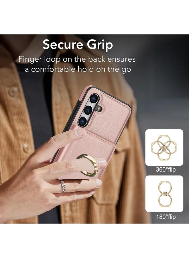 اس-توب جراب لهاتف Samsung Galaxy S24 5G RFID مضاد للسرقة مع حامل حلقة للبطاقات - Image 3