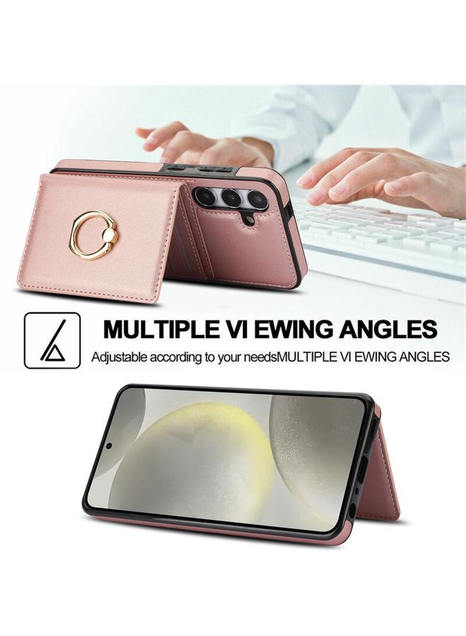 اس-توب جراب لهاتف Samsung Galaxy S24 5G RFID مضاد للسرقة مع حامل حلقة للبطاقات - Image 4