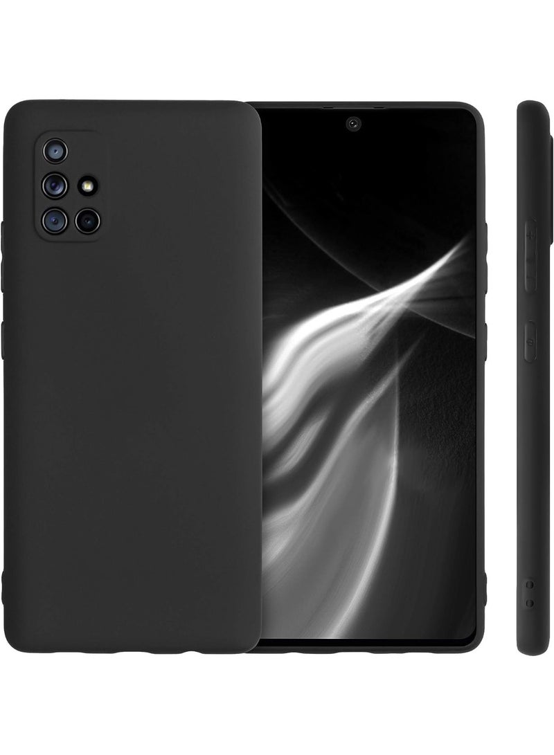 Protective Cover For Samsung Galaxy A71 , Slim Fit Soft Back TPU Case Flexible Silicone Cover Compatible For Samsung Galaxy A71 - Black