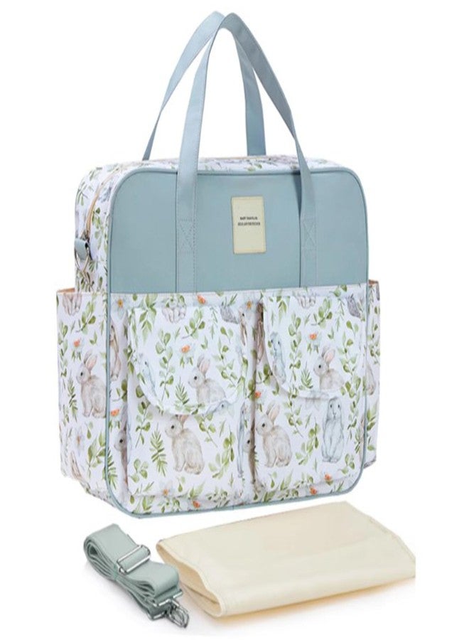 Winnies Baby Diaper Bag for Moms | Travel Maternity Nappy Messengers Tote with Multiple Pockets | Large Capacity Stylish Bags for Baby Essentials (Blue) - Image 1