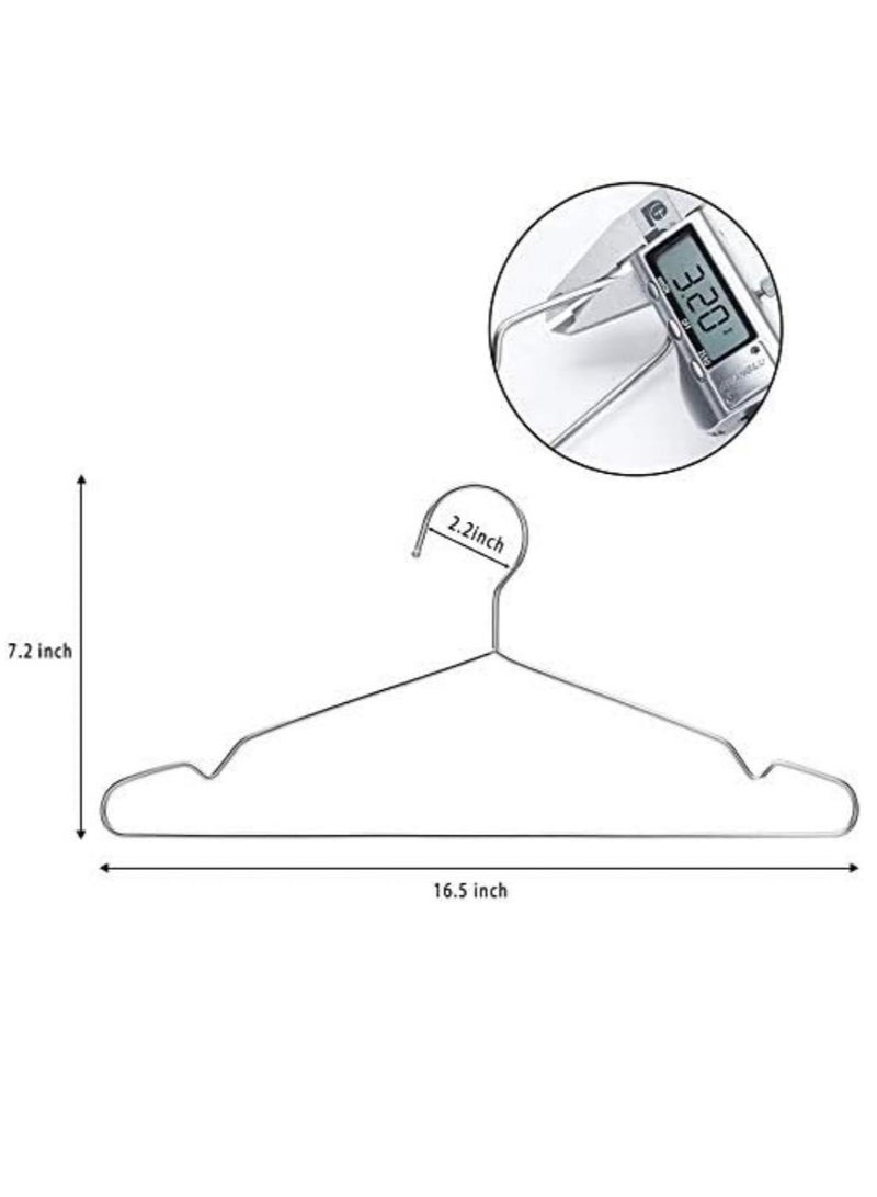 DUNISO 30 Pack Clothes Coat Hangers, Wire Hangers Heavy Duty Stainless Steel Hangers With Non Slip Grooves, Strong And Durable, For Suits, Coats, Dresses, Jackets, Pants And Formal Wear - Image 4