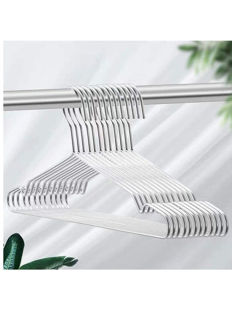 DUNISO 30 Pack Clothes Coat Hangers, Wire Hangers Heavy Duty Stainless Steel Hangers With Non Slip Grooves, Strong And Durable, For Suits, Coats, Dresses, Jackets, Pants And Formal Wear - Image 1