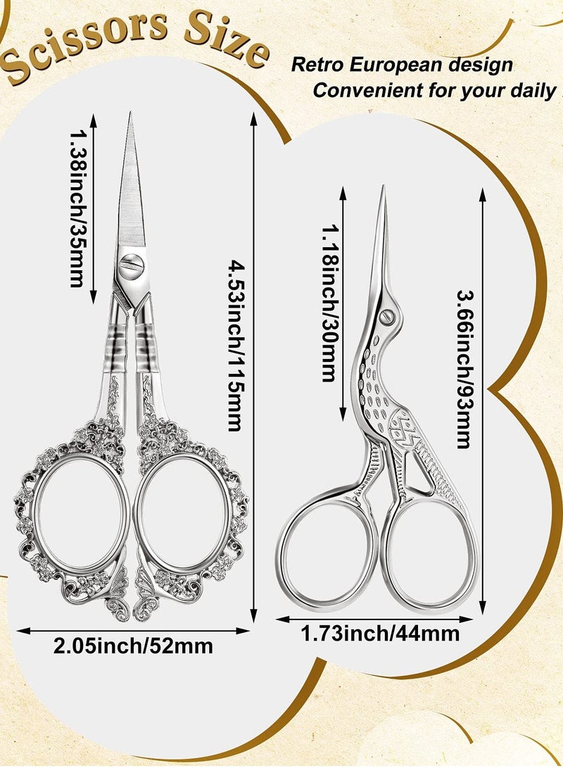 SOLARAE 6PCS Embroidery Scissors Set - Crane & Plum Scissors, Stainless Steel Tailor Scissors for DIY Embroidery, Crafts, Needlework, and Artwork Tools. Perfect for Creative Projects! - Image 5