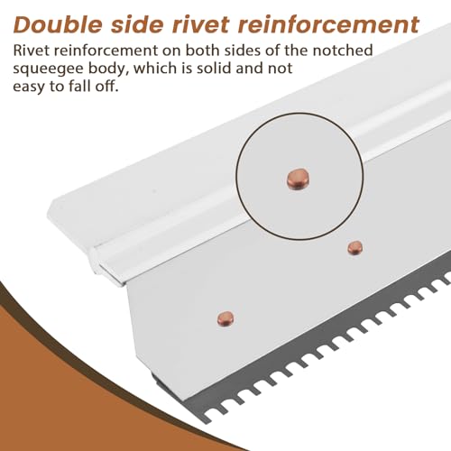 Trumego Notched Squeegee for Cement Self-Leveling Epoxy Floor Squeegee Cement Painting Coating Tool Floor Leveling Tool - Image 5