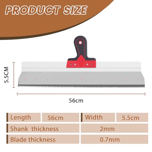 Trumego Notched Squeegee for Cement Self-Leveling Epoxy Floor Squeegee Cement Painting Coating Tool Floor Leveling Tool - Image 3
