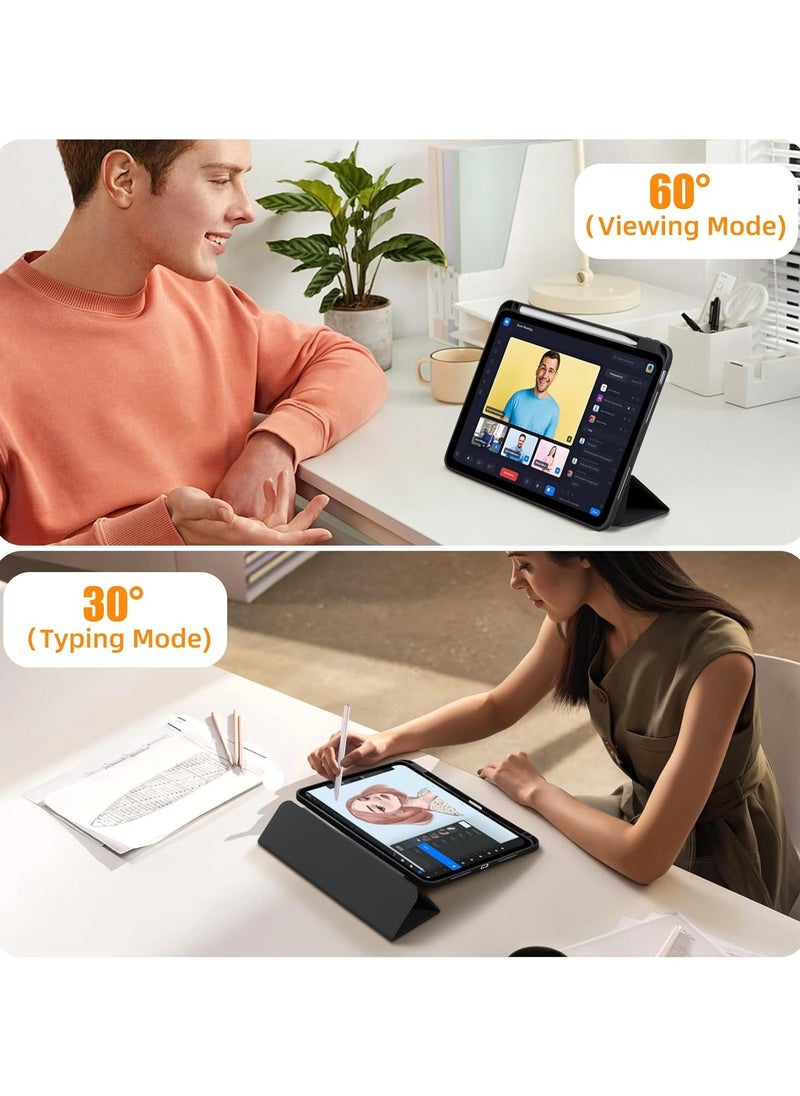 Generic Compatible with iPad Pro 11 Inch Case 2024 (M4, 5th Gen) with Pencil Holder, Clear Transparent Back for iPad 11 Pro Case, Support Pencil Pro and Pencil (USB-C) Auto Wake/Sleep (Black)  - Image 5