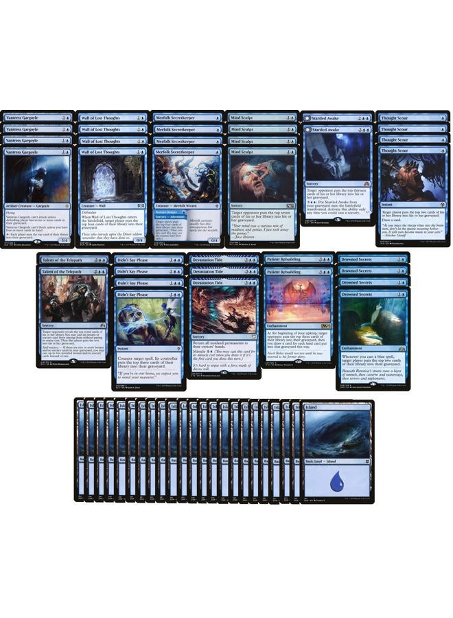 Elite Mill - Mono Blue - Very Powerful - Modern Legal - Custom Built - Magic The Gathering - - 60 Card