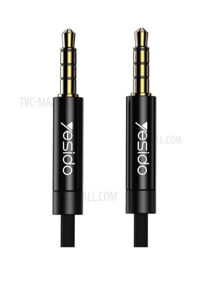 Yesido YAU16 AUX 3M Black – High-Quality 3.5mm Audio Cable for Car, Home, & Headphones | Universal Compatibility with Smartphones, Laptops, Speakers & More – Durable, Tangle-Free & Noise-Reduction Design - Image 3