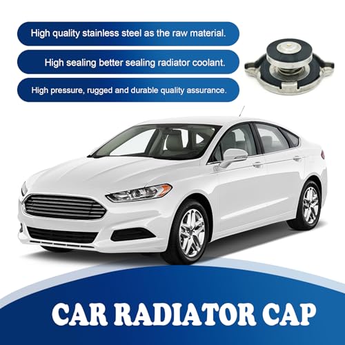 GKmow Pack-1 Radiator Cap, Stainless Steel Engine Seal Cover, 16 PSI Original Equipment Replacement, Durable Radiator Cover Assembly, Automotive Part, Compatible with Dodge, Jeep (Silver) - Image 3
