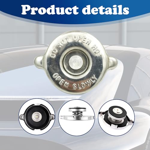 GKmow Pack-1 Radiator Cap, Stainless Steel Engine Seal Cover, 16 PSI Original Equipment Replacement, Durable Radiator Cover Assembly, Automotive Part, Compatible with Dodge, Jeep (Silver) - Image 4