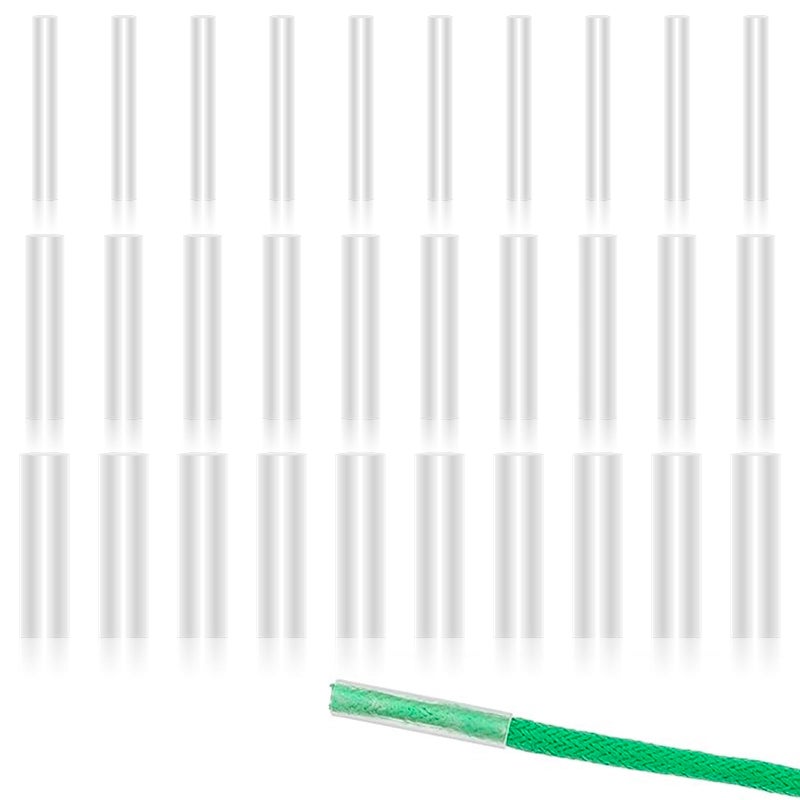 Asofelk 90PCS Aglets for Shoelaces 3Size Clear Shoe Lace Ends Tips for Home Heat Shrink Shoelace Tips Sneakers Shoe Laces Shoelace TipsClear Sneaker Shoe Lace Shortening Repair Tip for Repairing - Image 3