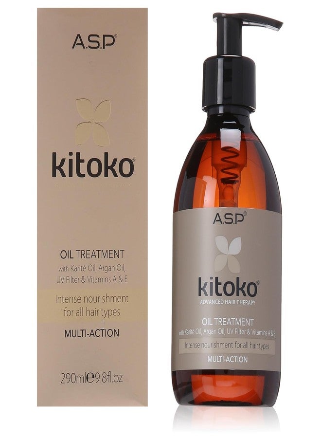 Kitoko ASP Kitoko Haircare Advanced Hair Theraphy, All Hair Types Oil Treatment with Karité Oil Argan Oil UV Filter & Vitamin E, Intense Nourishment For All Hair Types (290ml/9.8fl.oz) - Image 1