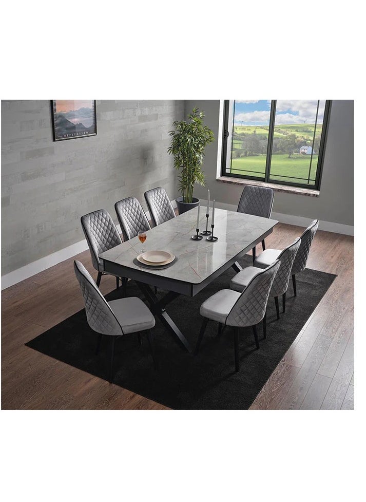 MK Kabbani Furniture - Tower Dining Set 10 Seater - Image 1
