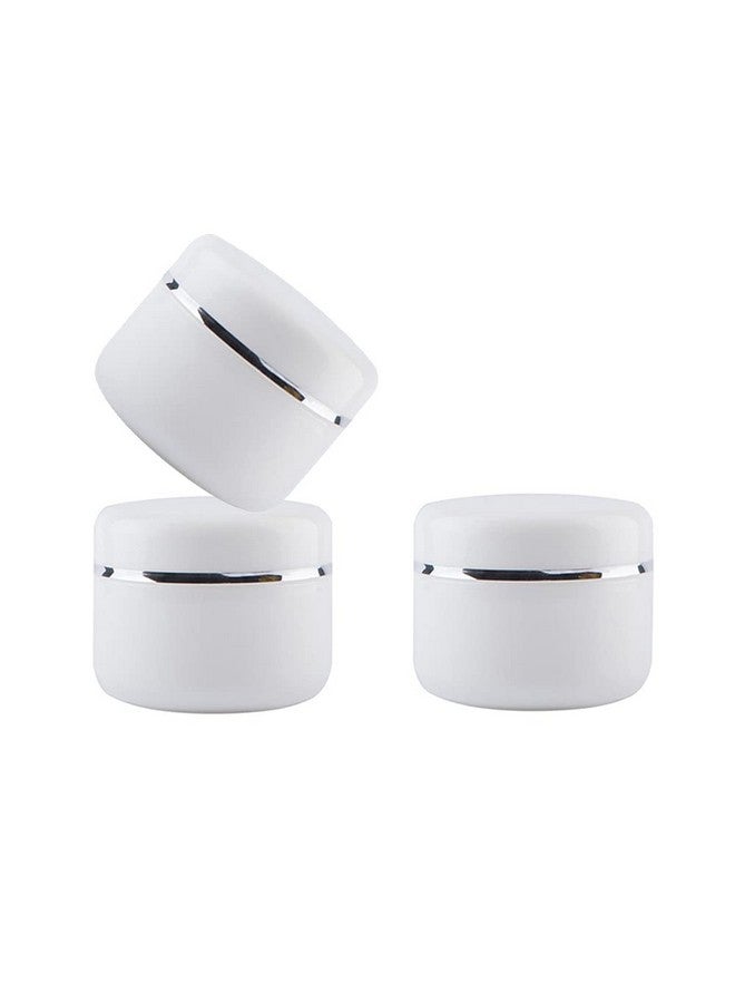 VASANA 3 Pcs 250G/8Oz White Empty Plastic Cosmetic Jars Refillable Round Face Cream Travel Containers With Lids Leak Proof Diy Body Scrub Mask Lotion Storage Pot - Image 1