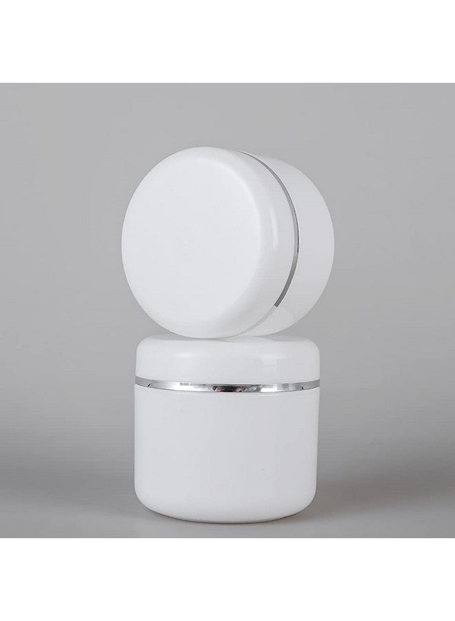 VASANA 3 Pcs 250G/8Oz White Empty Plastic Cosmetic Jars Refillable Round Face Cream Travel Containers With Lids Leak Proof Diy Body Scrub Mask Lotion Storage Pot - Image 3