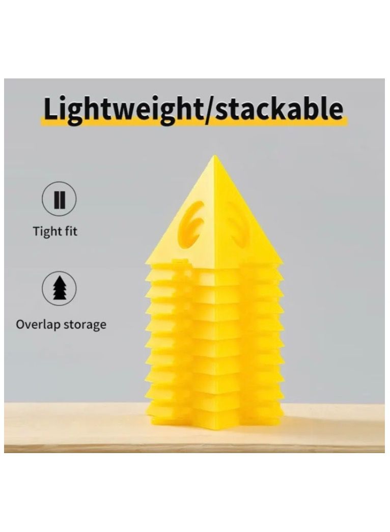 10pcs Woodworking Paint Bracket Set Yellow Painted Plastic Cushion Block Spray Paint Air Dry Coated Triangular Bracket  - Image 2