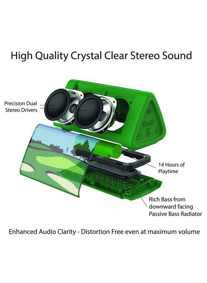 Cambridge Soundworks - Oontz Upgraded Angle 3 Golf Portable Bluetooth Speaker 5.0-10W Sound, 14-Hr Battery, 100ft Wireless Range, IPX5 Water-Resistant, Budget Small Speaker for Travel, Party, Outdoor or Home (Green) - Image 1
