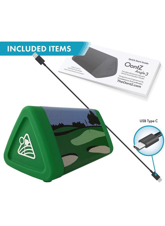 Cambridge Soundworks - Oontz Upgraded Angle 3 Golf Portable Bluetooth Speaker 5.0-10W Sound, 14-Hr Battery, 100ft Wireless Range, IPX5 Water-Resistant, Budget Small Speaker for Travel, Party, Outdoor or Home (Green) - Image 1