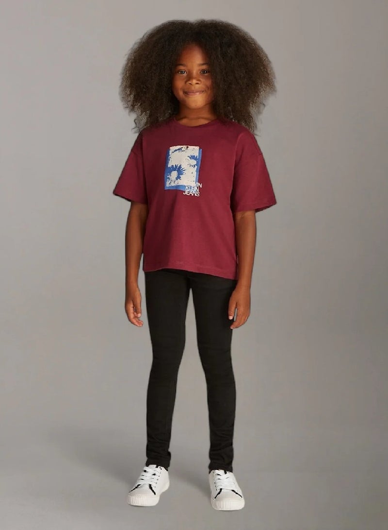 Calvin Klein Jeans Flower Graphic Short-Sleeved T-Shirt - Image 1