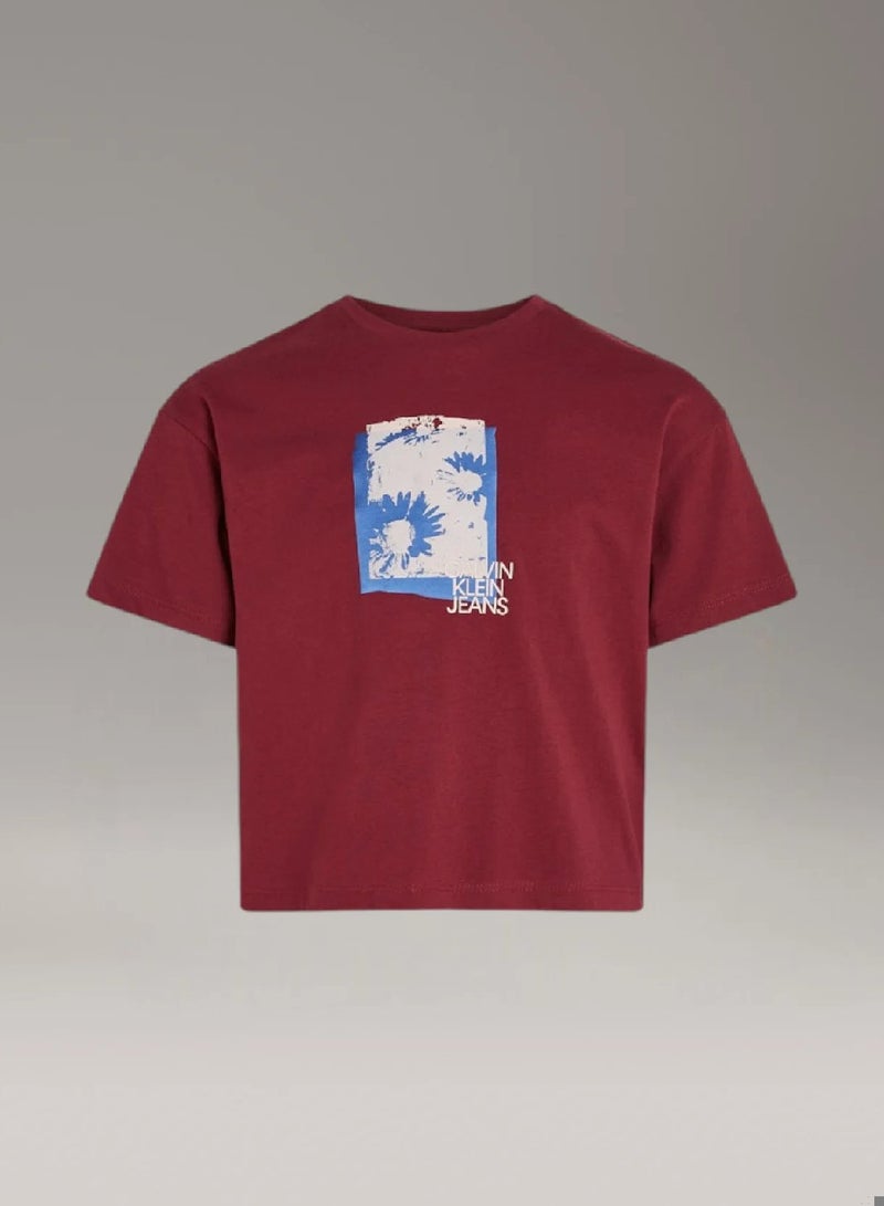 Calvin Klein Jeans Flower Graphic Short-Sleeved T-Shirt - Image 4