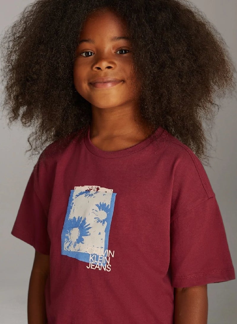 Calvin Klein Jeans Flower Graphic Short-Sleeved T-Shirt - Image 3