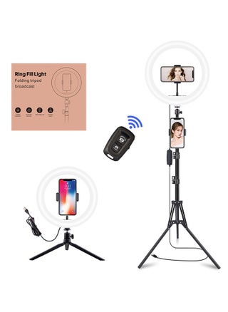 Selfie Ring Light，Extendable Tripod Stand & Phone Holders，stand used both on the desktop or floor，Tripod with fill light - pzsku/Z60D23076A6D06B864E46Z/45/1744709226/8dc4aae9-9cd1-4ed3-aa60-d0227bbe6cd7