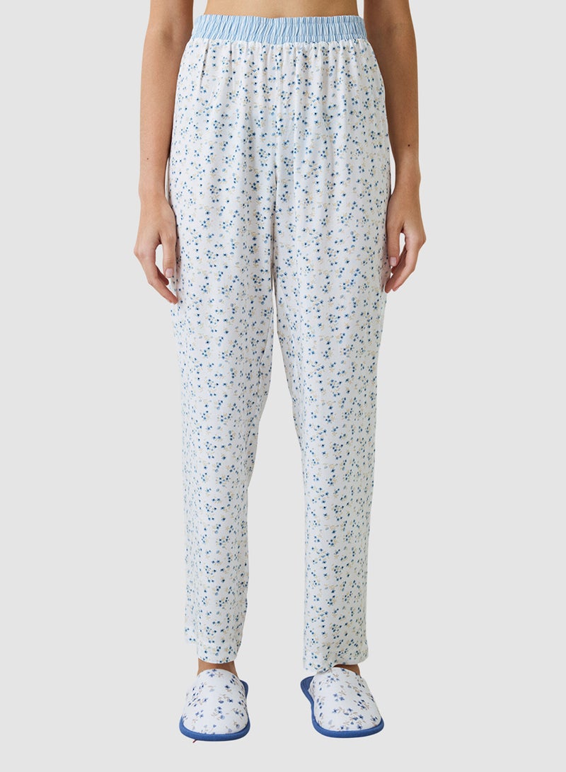Penti Optical White Lilah Floral Patterned Pyjama Bottoms - Image 2