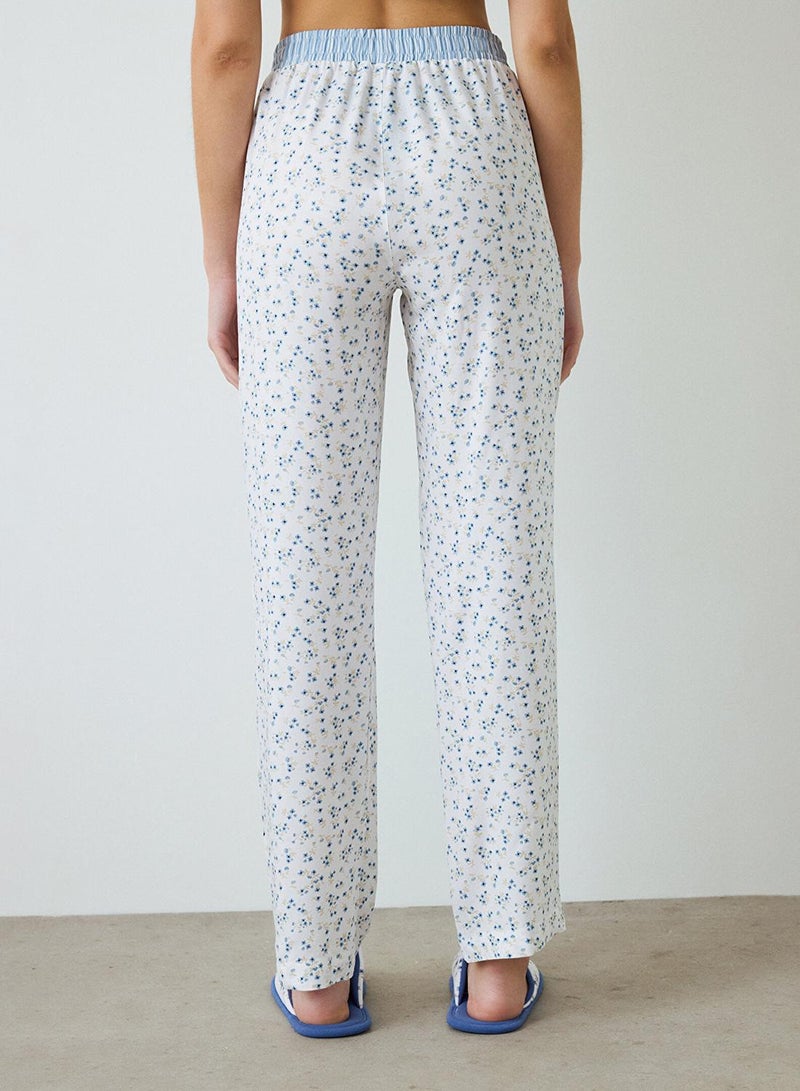 Penti Optical White Lilah Floral Patterned Pyjama Bottoms - Image 2