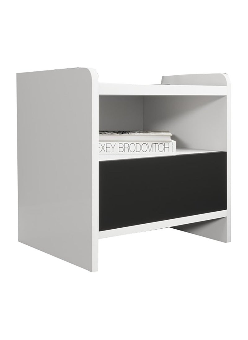 ROYALOAK Royaloak Archer Side Table | Two Shelves | MDF Construction | Elegant Melamine Finish | Modern Design | Durable & Long-lasting | Side Table with Storage  - Image 1