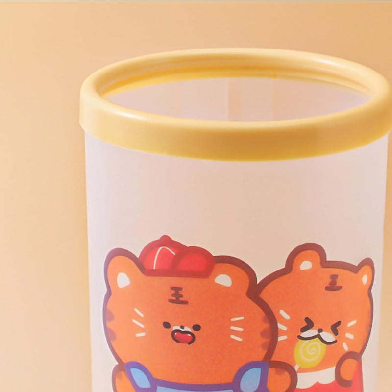 حامل قلم قابل للطي أرنب صيفي، منظف مكتبي كبير السعة لأقلام الرصاص وفرش المكياج - Image 2