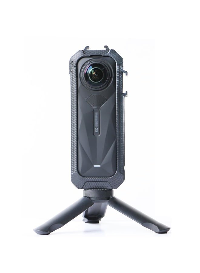 PCTC Protective Case Cage for Insta-360 X5 with Mini Tripod for Insta360 X5,Magnetic Quick Release Interface with 2 Cold Shoe Mount and 1/4" Threads - Image 1