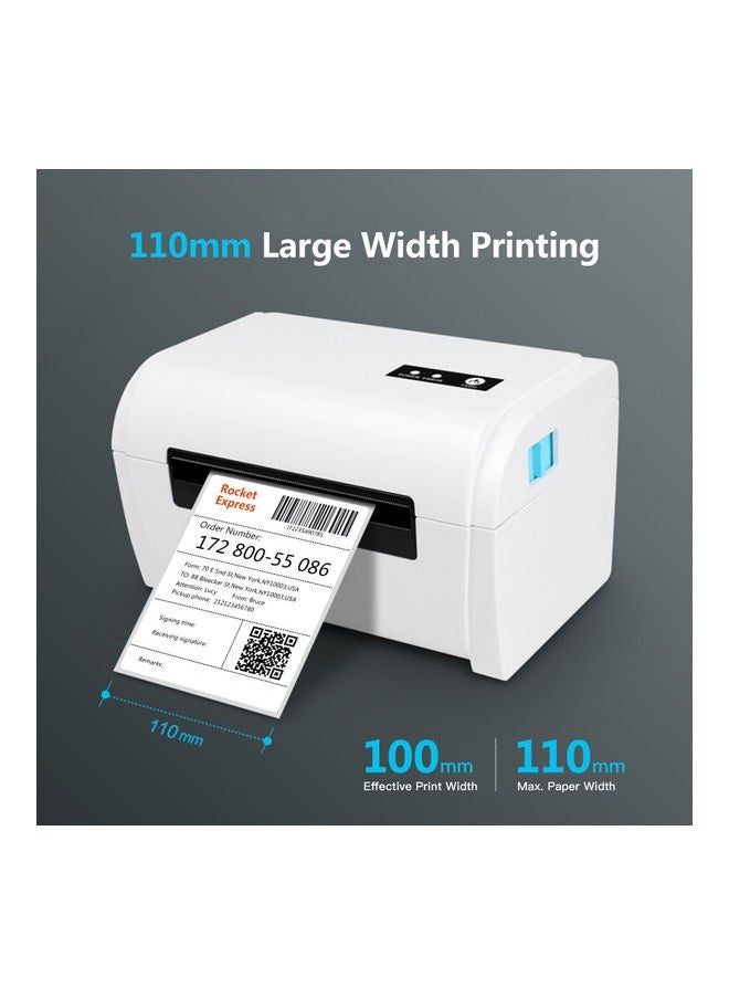 Generic - Thermal Label Printer High Speed Shipping Label Printer USB BT Connection Support 40-110mm Paper Width Compatible with Windows for Supermarket Store Restaurant Logistic - Image 1