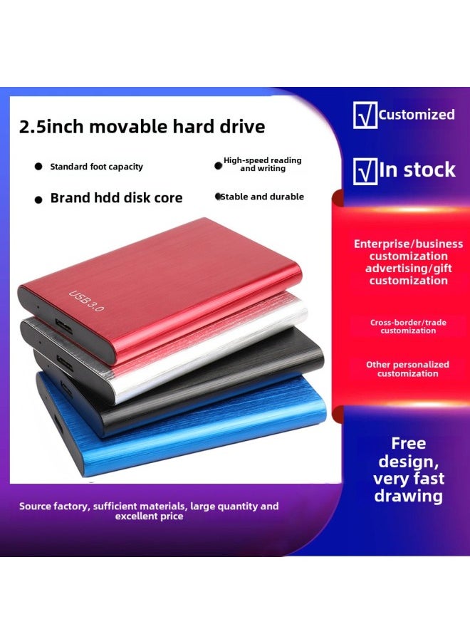 Generic 500g Mobile Hard Disk 2T High Speed 1000GB Large Capacity 2T Mechanical Hard Disk External Mobile Phone Computer HDD Storage-Capacity:500GB (standard Version)-Interface:USB 3.0  - Image 1