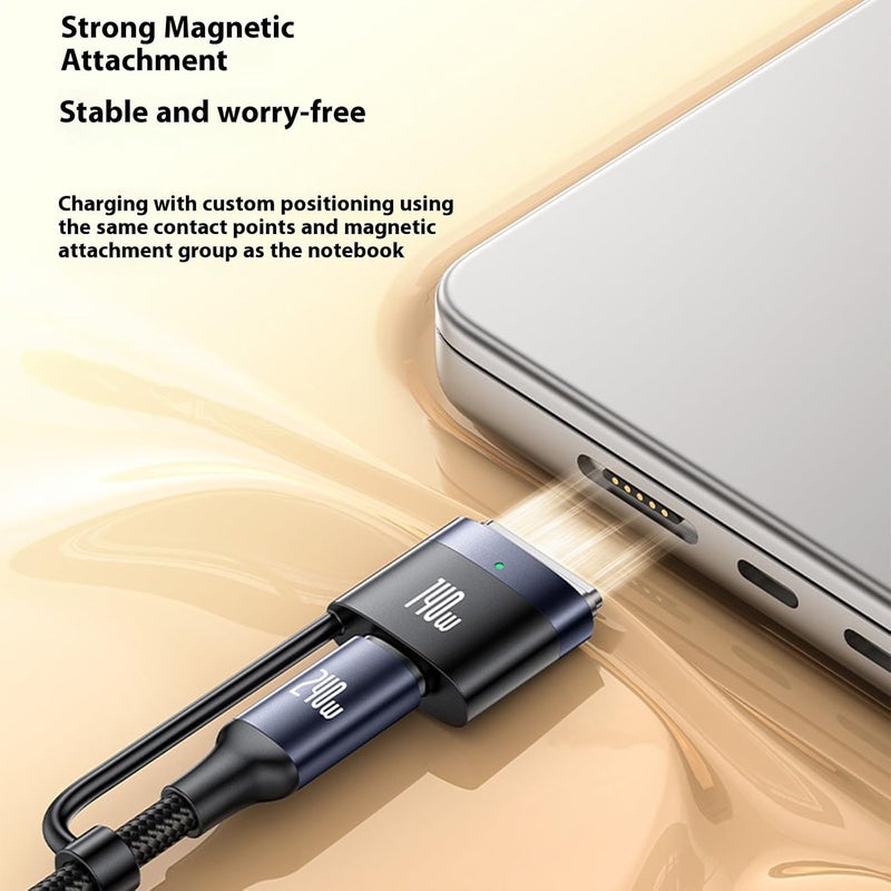 2m Charging Cord for Laptops Phones Devices 480mbps Data Synchronization Braided Aluminum 3 in 1 Cable Cable - Image 4