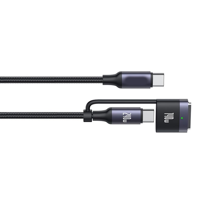 2m Charging Cord for Laptops Phones Devices 480mbps Data Synchronization Braided Aluminum 3 in 1 Cable Cable - Image 1