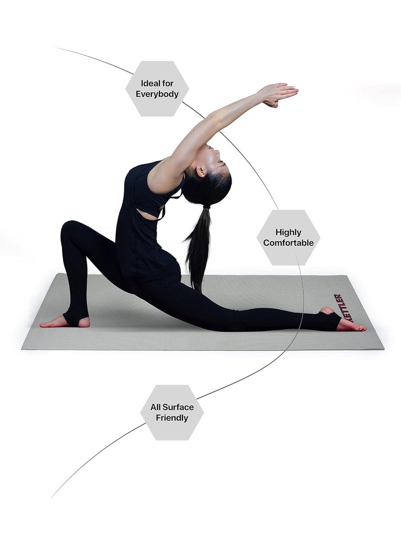anythingbasic. Premium German Technology Powered Yoga Mat of Thickness 8 mm | Material : TPE | For Workout, Yoga Fitness, Pilates and Meditation with Anti Skid Base | For Men & Women with Carry Bag  - Image 4