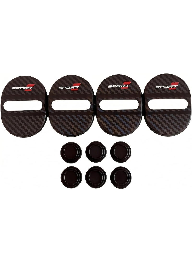 My souq English: Carbon Fiber Texture Engine Start Stop Button Decorative Cover - Sport Design - Universal Fit - Image 1