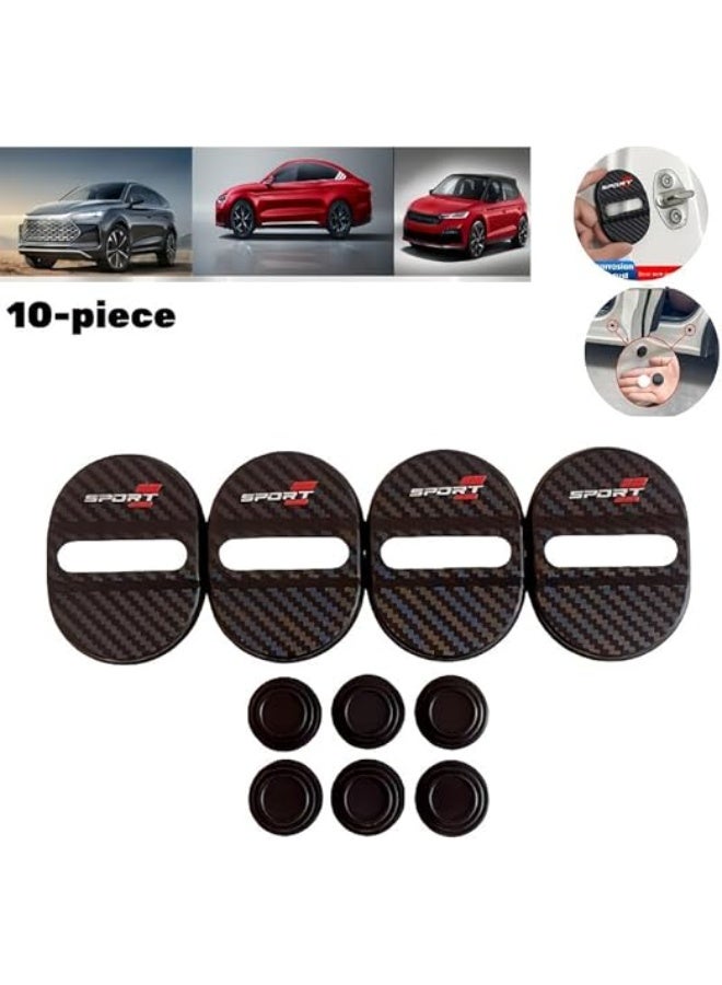 My souq English: Carbon Fiber Texture Engine Start Stop Button Decorative Cover - Sport Design - Universal Fit - Image 5