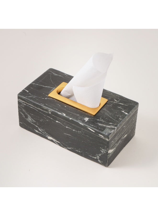 Homez Black Marble Tissue Box 23*12*9.5 Cm - Image 1