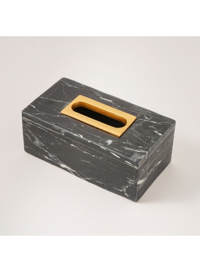Homez Black Marble Tissue Box 23*12*9.5 Cm - Image 2