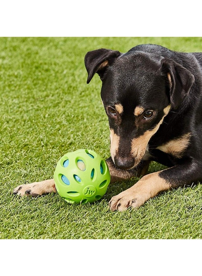 جي دبليو لعبة جلب ومضغ الكرات المقرمشة من Pet Crackle Heads Crackle Ball Crunchy Noise Chew Fetch للكلاب، بألوان متنوعة، مقاس كبير 4 أقدام قطر - Image 2