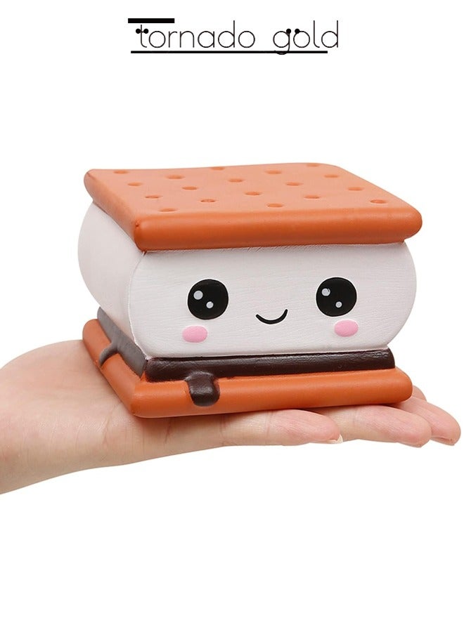 تورنيدو جولد ساندويتش البسكويت الناعم لتخفيف التوتر، محاكاة طعام لطيف، ألعاب سحق - Image 1