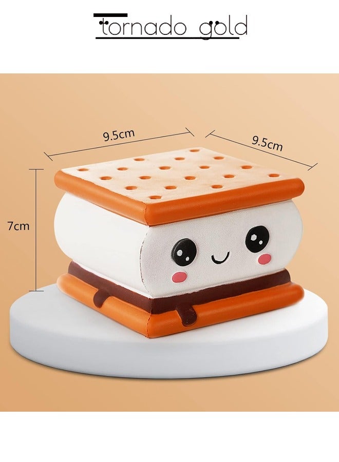 تورنيدو جولد ساندويتش البسكويت الناعم لتخفيف التوتر، محاكاة طعام لطيف، ألعاب سحق - Image 2