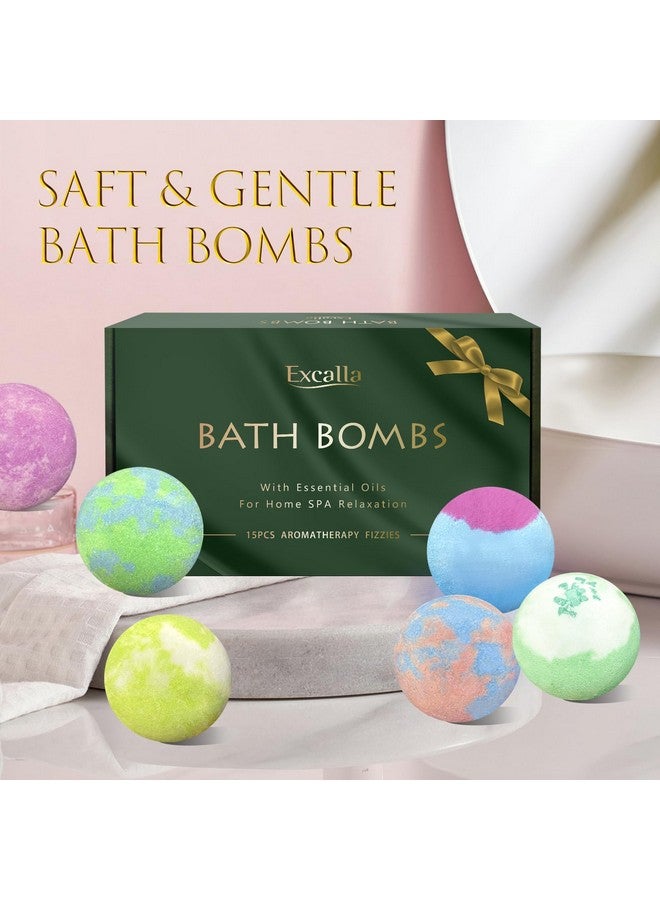 Excalla Bath Bombs For Women Gift Set, 15 Pcs Handmade Bubble Bathbombs, Shea & Coco Butter Dry Skin Moisturize, Spa Relaxing Gifts For Women & Men, Her, Girls, Wife, Birthday - Image 2