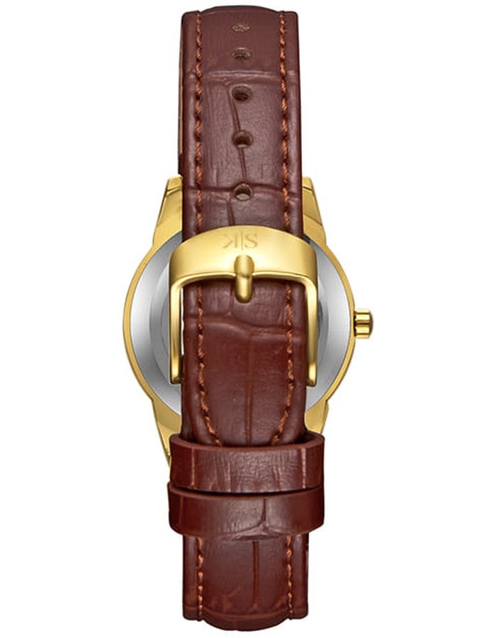 كينيث سكوت ساعة نسائية بعرض تناظري وسوار جلد بني - Image 4