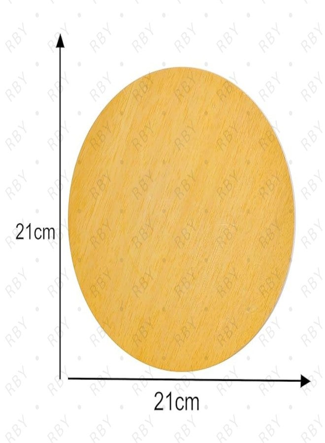 RBY Wooden Chakla Roti Maker Rolling Board (9 Inch, White) Made in India (Yellow) - Image 2